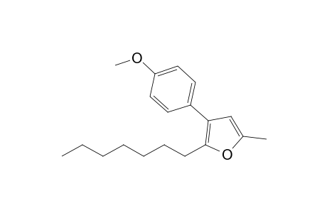 2-Heptyl-3-(4'-methoxyphenyl)-5-methylfuran