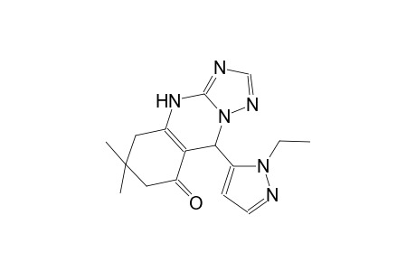 9-(1-Ethyl-1H-pyrazol-5-yl)-6,6-dimethyl-4H,5H,6H,7H,8H,9H-[1,2,4]triazolo[3,2-b]quinazolin-8-one