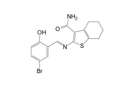 2-[(5-bromosalicylidene)amino]-4,5,6,7-tetrahydrobenzo[b]thiophene-3-carboxamide