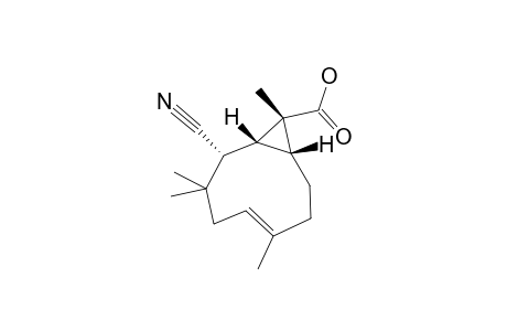 (1R*,2S*,9R*,10R*)-BICYCLO-[7.1.0]-2-CYANO-3,3,6,10-TETRAMETHYL-(5E)-DECENE-1-CARBOXYLIC-ACID;MINOR-ISOMER