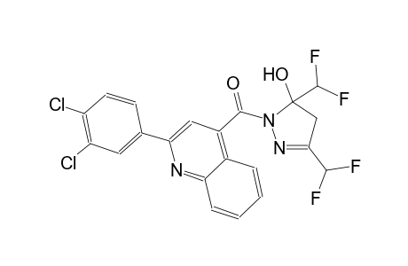 1-{[2-(3,4-dichlorophenyl)-4-quinolinyl]carbonyl}-3,5-bis(difluoromethyl)-4,5-dihydro-1H-pyrazol-5-ol