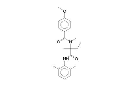 2-Methyl-2-(4-methoxy-N-methylbenzamido)-N-(2,6-xylyl)butyramide