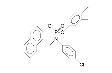 3-(4-Chloro-phenyl)-2-(4,5-dimethyl-phenoxy)-2,3-dihydro-1H-naphth(1,2-E)(1,3,2)oxazaphosphorine 2-oxide