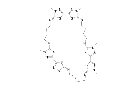 TRIS-[5,5'-(1,4-BUTANEDIYLDIAMINO)-TRIS-(4-METHYL-1,3,4-THIADIAZOLO-5-YLIDENE-2-YL)]-PHANE