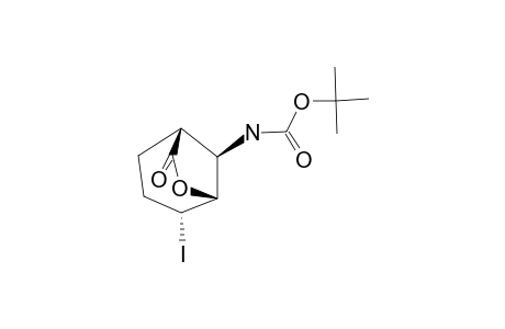 (1R*,4R*,5R*,8R*)-8-(TERT.-BUTOXYCARBONYLAMINO)-4-IODO-6-OXABICYCLO-[3.2.1]-OCTAN-7-ONE