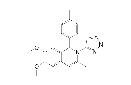 6,7-DIMETHOXY-3-METHYL-1-(4-METHYLPHENYL)-2-(PYRAZOL-3-YL)-1,2-DIHYDROISOQUINOLINE