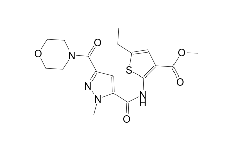 methyl 5-ethyl-2-({[1-methyl-3-(4-morpholinylcarbonyl)-1H-pyrazol-5-yl]carbonyl}amino)-3-thiophenecarboxylate