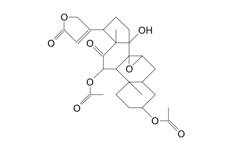 Di-O-acetyl-sarverogenin, (3.beta.-oac,5.beta.-H,7.beta.,8.beta.-epoxy,11.alpha.-oac)