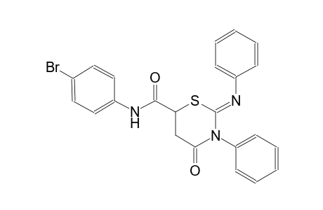 (2Z)-N-(4-bromophenyl)-4-oxo-3-phenyl-2-(phenylimino)tetrahydro-2H-1,3-thiazine-6-carboxamide