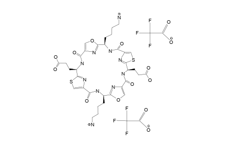 CYCLO-(-LYS-(OXAZOLE)-GLU-(THIAZOLE)-)-(2)*2-TRIFLUOROACETIC-ACID