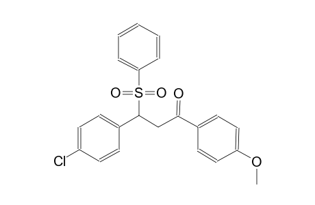 3-(4-chlorophenyl)-1-(4-methoxyphenyl)-3-(phenylsulfonyl)-1-propanone