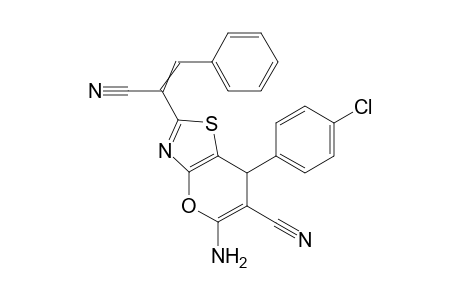 5-Amino-7-(4-chlorophenyl)-2-(1-cyano-2-phenylvinyl)-7H-pyrano[2,3-d]thiazole-6-carbonitrile