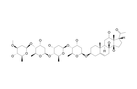 LINEOLON-3-O-BETA-D-OLEANDROPYRANOSYL-(1->4)-BETA-D-DIGITOXOPYRANOSYL-(1->4)-BETA-D-DIGITOXOPYRANOSYL-(1->4)-BETA-D-DIGITOXOPYRANOSIDE