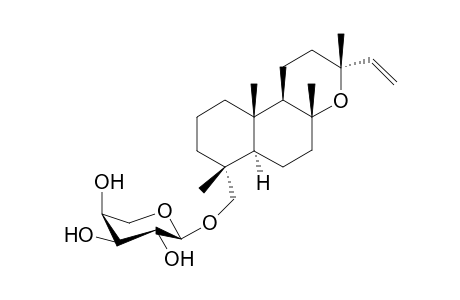 Manoyloxide-18-O-(.alpha.-L-arabinopyranoside)