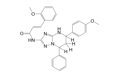 (2E)-3-(2-methoxyphenyl)-N-[5-(4-methoxyphenyl)-7-phenyl-4,5,6,7-tetrahydro[1,2,4]triazolo[1,5-a]pyrimidin-2-yl]-2-propenamide