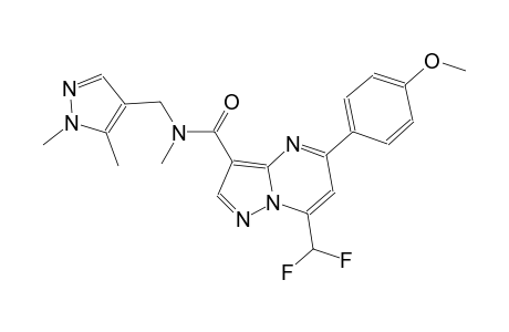 7-(difluoromethyl)-N-[(1,5-dimethyl-1H-pyrazol-4-yl)methyl]-5-(4-methoxyphenyl)-N-methylpyrazolo[1,5-a]pyrimidine-3-carboxamide