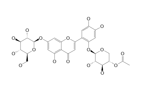 #4;ISOETIN-7-BETA-D-GLUCOPYRANOSIDE-2'-BETA-D-(4''-ACETYLXYLOPYRANOSIDE);5,7,2',4',5'-PENTAHYDROXY-FLAVONE-7-BETA-D-GLUCOPYRANOSIDE-2'-BETA-D-(4''-ACETYLXYLOPYRA