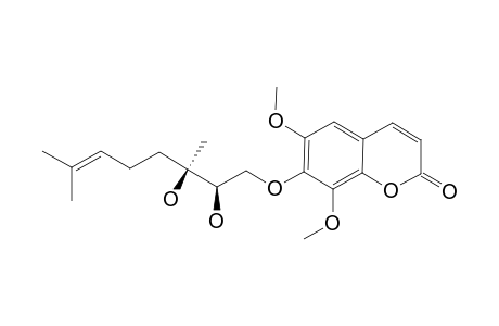 (2'-R,3'-R)-7-(2',3'-DIHYDROXY-3',7'-DIMETHYLOCTA-6'-ENYLOXY)-6,8-DIMETHOXYCOUMARIN