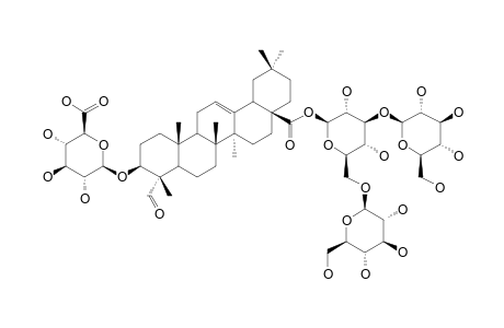 SAPONOSIDE-A;3-O-BETA-[GLUCURONOPYRANOSYL]-GYPSOGENIN-28-O-[GLUCOPYRANOSYL-(1->3)-[GLUCOPYRANOSYL-(1->6)]-GLUCOPYRANOSYL]-ESTER