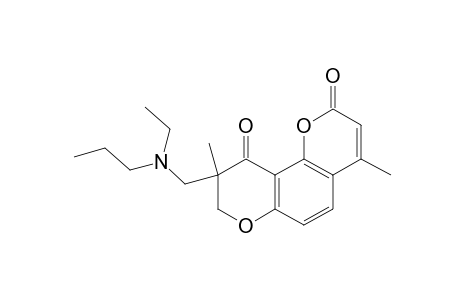 8,9-dihydro-4,9-dimethyl-9-[(ethylpropylamino)methyl]-2H,10H-benzo[1,2-b:3,4-b']dipyran-2,10-dione