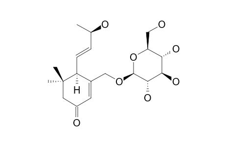 GLOCHIDIONIONOSIDE-C;(6R,7E,9S)-MEGASTIGMAN-3-ONE-4,7-DIENE-9,13-DIOL-13-O-BETA-D-GLUCOPYRANOSIDE