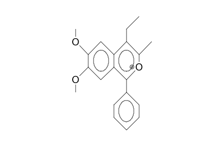 6,7-Dimethoxy-1-phenyl-3-methyl-4-ethyl-isobenzpyrylium cation