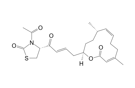 (R)-3-ACETYL-4-(E)-4-[((2-R,5-S,6-Z,10-Z)-5,10-DIMETHYL-12-OXOOXACYCLODODECA-6,10-DIEN-2-YL)-BUT-2-ENOYL]-THIAZOLIDIN-2-ONE