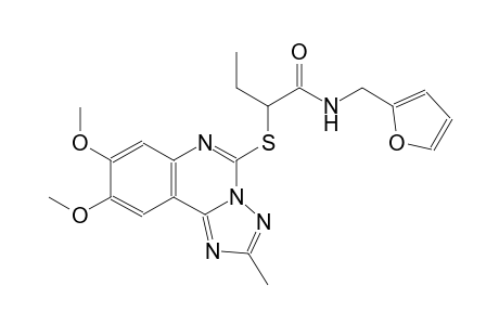 2-[(8,9-dimethoxy-2-methyl[1,2,4]triazolo[1,5-c]quinazolin-5-yl)sulfanyl]-N-(2-furylmethyl)butanamide