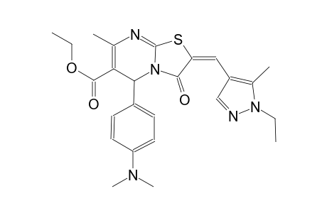 ethyl (2E)-5-[4-(dimethylamino)phenyl]-2-[(1-ethyl-5-methyl-1H-pyrazol-4-yl)methylene]-7-methyl-3-oxo-2,3-dihydro-5H-[1,3]thiazolo[3,2-a]pyrimidine-6-carboxylate