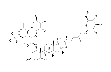 #8;26-O-BETA-D-GLUCOPYRANOSYL-22-O-METHYL-FUROSTA-5,25(27)-DIENE-1-BETA,3-BETA,22-XI,26-TETROL-1-O-[O-ALPHA-L-RHAMNOPYRANOSYL-(1->2)-3-O-ACETYL-4-O-SULFO-ALPHA