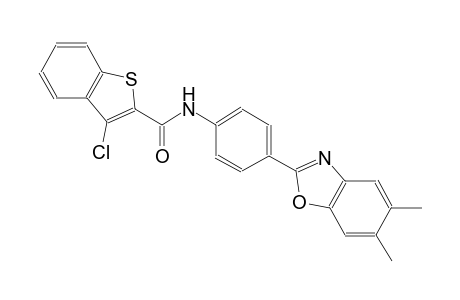 benzo[b]thiophene-2-carboxamide, 3-chloro-N-[4-(5,6-dimethyl-2-benzoxazolyl)phenyl]-