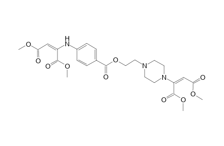 1-[(E)-1,2-(Dimethoxycarbonyl)ethen-1-yl]-4-[2-(4-((E)-1,2-di(methoxycarbonyl)vinylamino)benzoyloxyl)eth-1-yl]piperazine