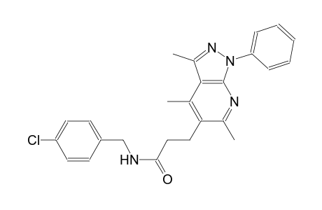 1H-pyrazolo[3,4-b]pyridine-5-propanamide, N-[(4-chlorophenyl)methyl]-3,4,6-trimethyl-1-phenyl-