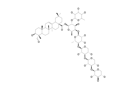 28-O-BETA-[XYLOPYRANOSYL-(1->3)-XYLOPYRANOSYL-(1->3)-XYLOPYRANOSYL-(1->4)-RHAMNOPYRANOSYL-(1->4)-[RHAMNOPYRANOSYL-(1->2)]-FUCOPYRANOSYL]-GYPSOGENIN