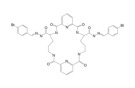 #6C;4,20-DI-(OXO-4-BROMO-PHENYL-CARBOHYDRAZONYL-METHYL)-3,8,16,21,27,28-HEXAAZA-2,9,15,22-TETRA-OXO-TRICYCLO-[3,21,1,1(10,14)]-OCTACOSA-1(26),10,12,14,23,25-HE