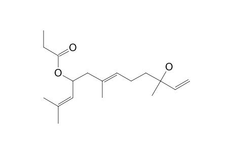 3-HYDROXY-3,7,11-TRIMETHYLDODECA-1,6E,10-TRIEN-9-YL-PROPIONATE