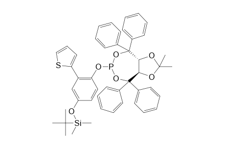 (3aR,8aR)-6-[4-(tert-Butyldimethylsilyloxy)-2-thiophen-2-ylphenoxy]-2,2-dimethyl-4,4,8,8-tetraphenyltetrahydro-1,3,5,7-tetraoxa-6-phosphaazulene