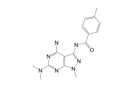 4-AMINO-6-DIMETHYLAMINO-1-METHYL-3-[(PARA-METHYLBENZOYL)-AMINO]-PYRAZOLO-[3,4-D]-PYRIMIDINE