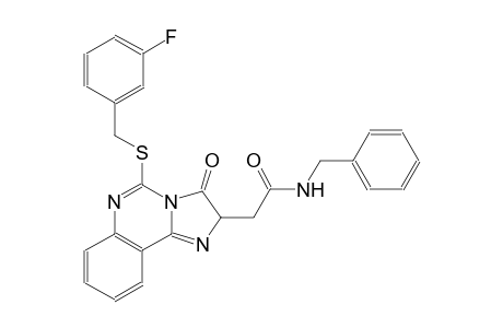 N-benzyl-2-{5-[(3-fluorobenzyl)sulfanyl]-3-oxo-2,3-dihydroimidazo[1,2-c]quinazolin-2-yl}acetamide