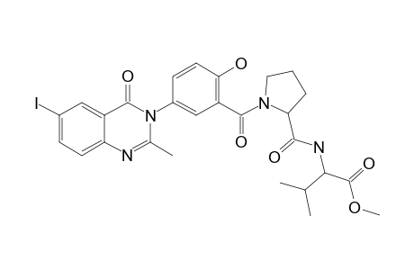 2-HYDROXY-5-(6-IODO-2-METHYL-4-OXO-3,4-DIHYDRO-3-QUINAZOLINYL)-BENZOYL-PROLYL-VALINE-METHYLESTER