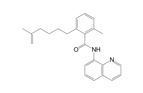 2-methyl-6-(5-methylhex-5-en-1-yl)-N-(quinolin-8-yl)benzamide