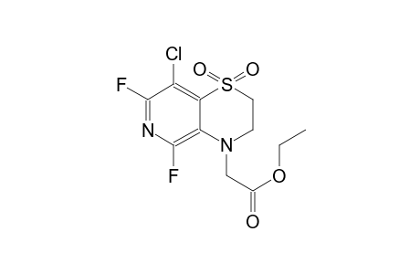 2H-pyrido[4,3-b][1,4]thiazine-4-acetic acid, 8-chloro-5,7-difluoro-3,4-dihydro-, ethyl ester, 1,1-dioxide