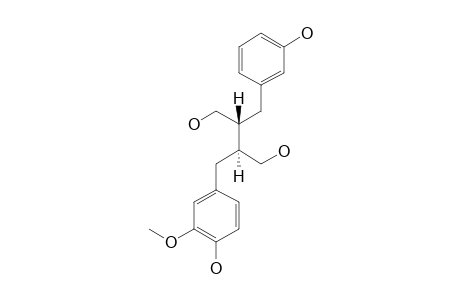 3-(3''-HYDROXYBENZYL)-2-(4'-HYDROXY-3'-METHOXYBENZYL)-BUTANE-1,4-DIOL