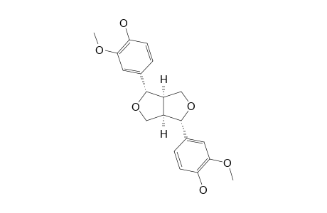 PINORESINOL;(+/-)-2,6-BIS-(4'-HYDROXY-3'-METHOXY-PHENYL)-3,7-DIOXABICYCLO-[3.3.0]-OCTANE