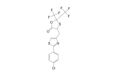 4-[2-(4-CHLOROPHENYL)-THIAZOL-4-YLMETHYL]-2,2-BIS-(TRIFLUOROMETHYL)-1,3-OXATHIOLAN-5-ONE