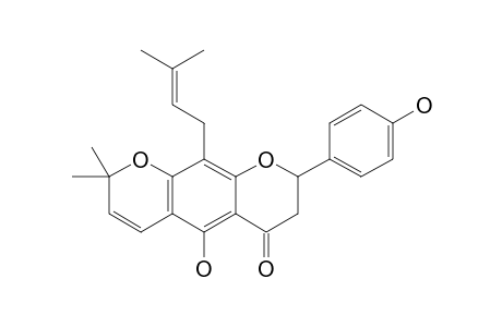 8-(3',3'-DIMETHYLALLYL)-5,3'-DIHYDROXY-6,6-DIMETHYL-PYRANYL-[6,7-A]-FLAVANONE