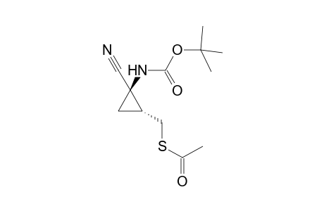 (1R,2R)-(+)-1-[N-(tert-butoxycarbonyl)amino-2-[(acetylthio)methyl]cyclopropane-1-carbonitrile