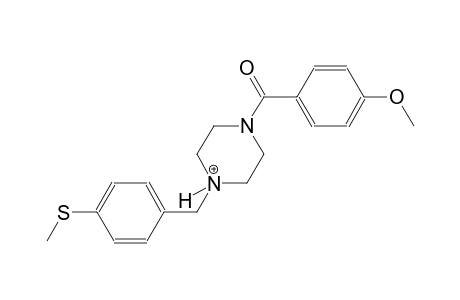 1-(4-methoxybenzoyl)-4-[4-(methylsulfanyl)benzyl]piperazin-4-ium