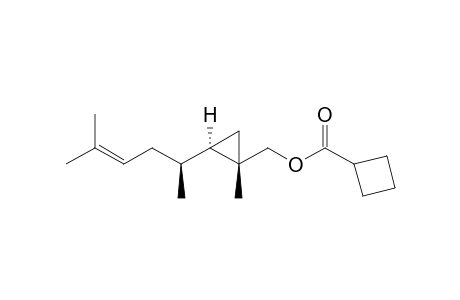 cyclobutane carboxylic acid[(1S*,2R*)-1-methyl-2-((S*)-5-methylhex-4-en-2-yl)cyclopropyl)]methyl