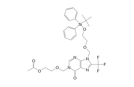 N(1)-[(5''-ACETOXYETHOXY)-METHYL]-N(9)-[(5'-TERT.-BUTYLDIPHENYLSILYLOXYETHOXY)-METHYL]-8-TRIFLUOROMETHYL-HYPOXANTHINE